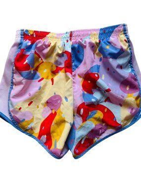 Nike Ice Cream Camo Girls L Large Tempo Short Pink Lined